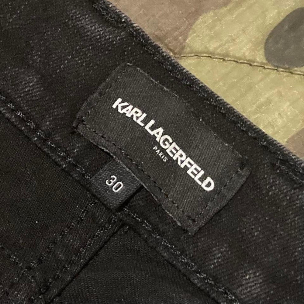 Karl Lagerfeld Paris skinny bleached moto jeans high street size 28/28